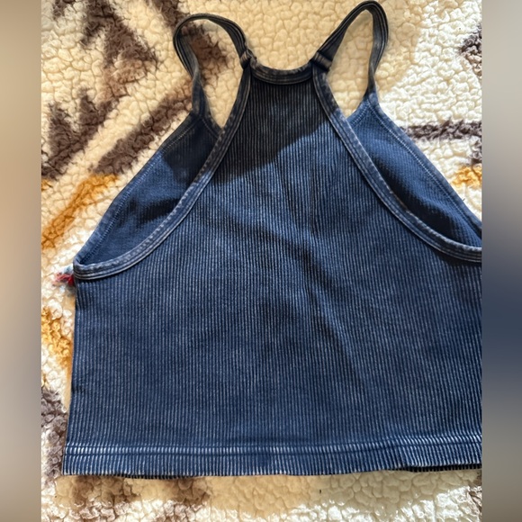 FP Movement by Free People Happiness Runs Crop Tank M/L NWOT Navy - Picture 8 of 8